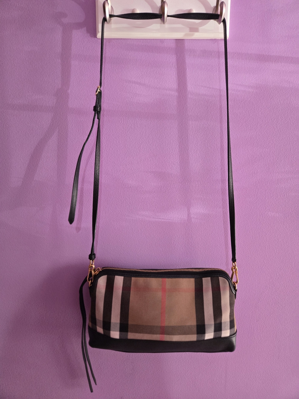Burberry Beige Vintage Check Crossbody Bag
